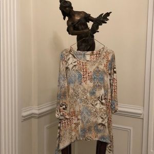 ABSTRACT FLORAL PRINT TUNIC- by Chico’s